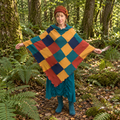 Harlequin Hooded Poncho by Stewed Fairy