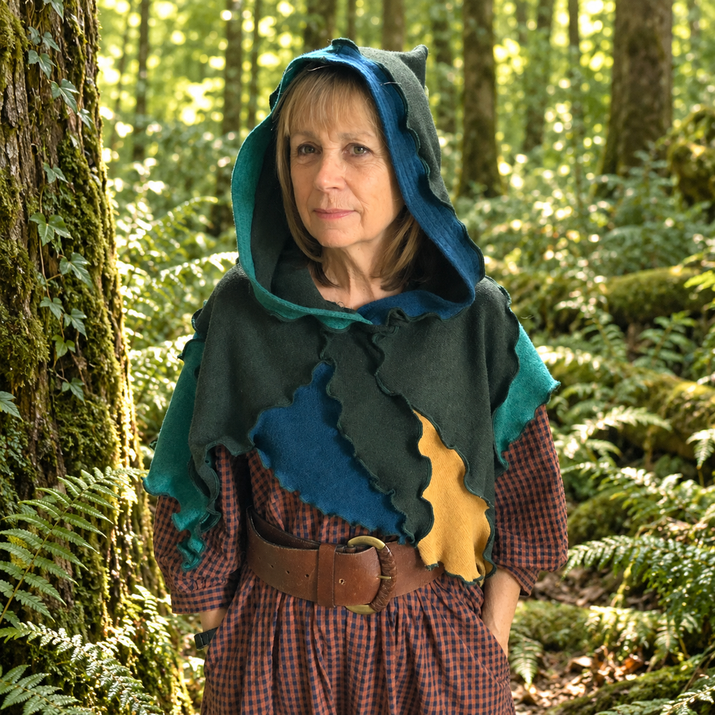 Mini Hooded Poncho by Stewed Fairy