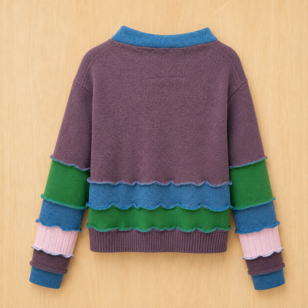 Upcycled Crop Top Jumper with Heart Appliqué by Stewed Fairy