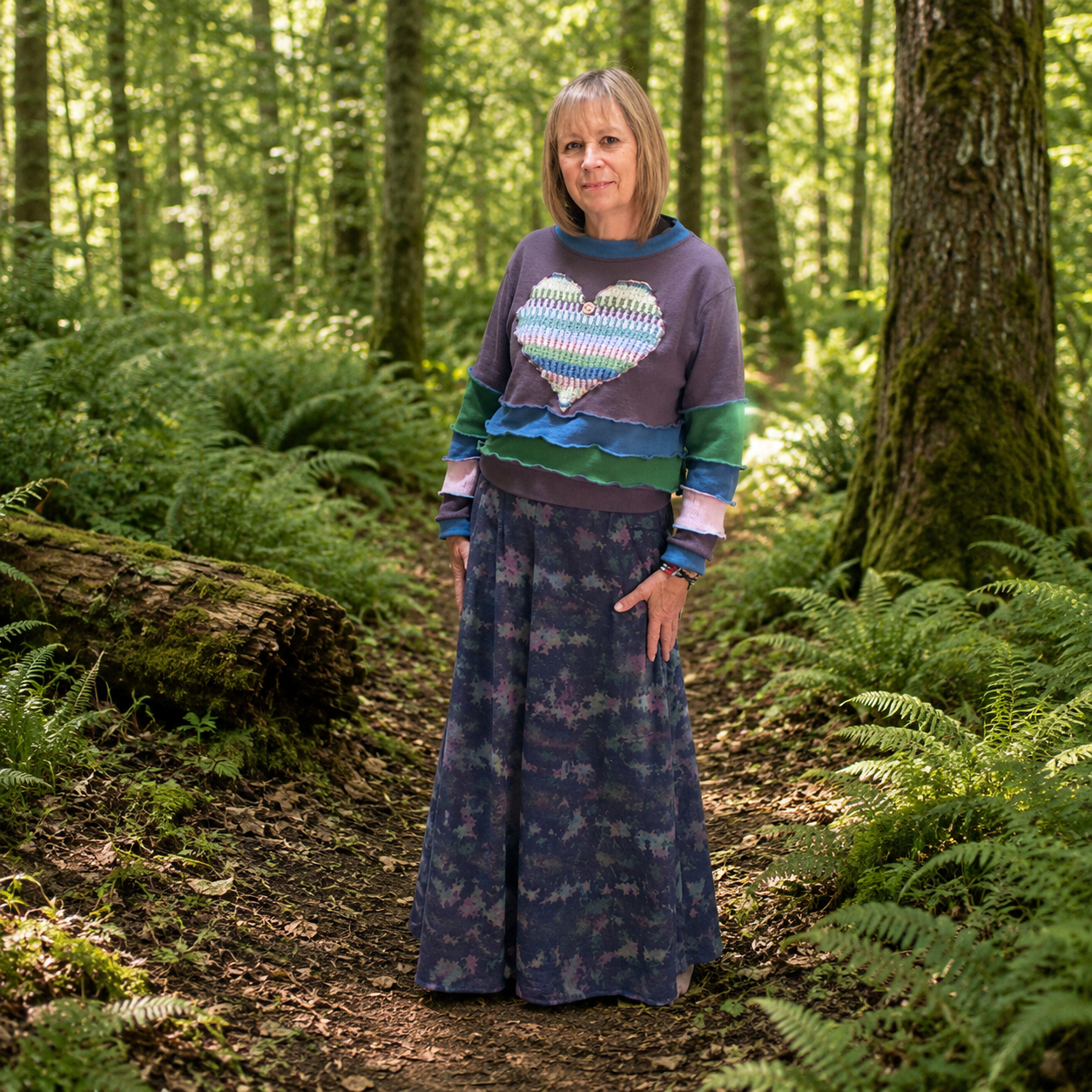 Upcycled Crop Top Jumper with Heart Appliqué by Stewed Fairy