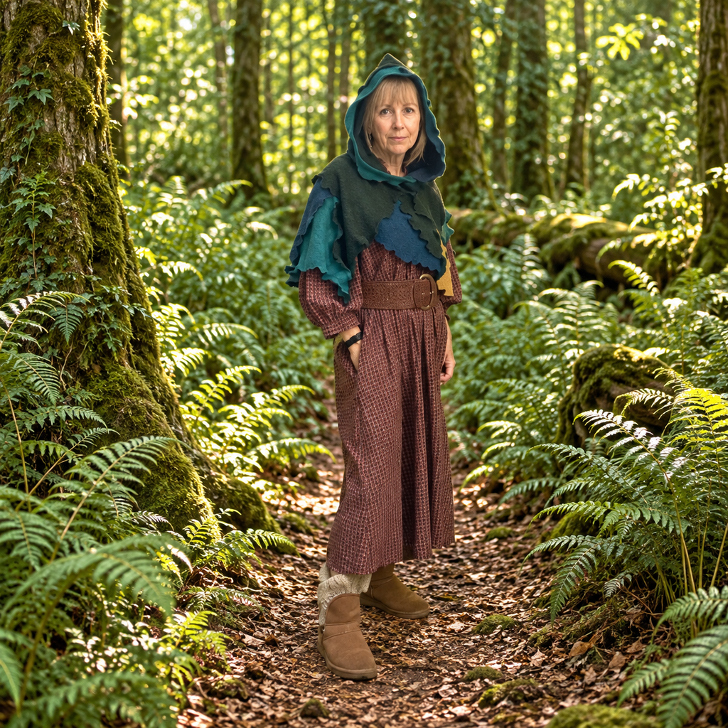 Mini Hooded Poncho by Stewed Fairy