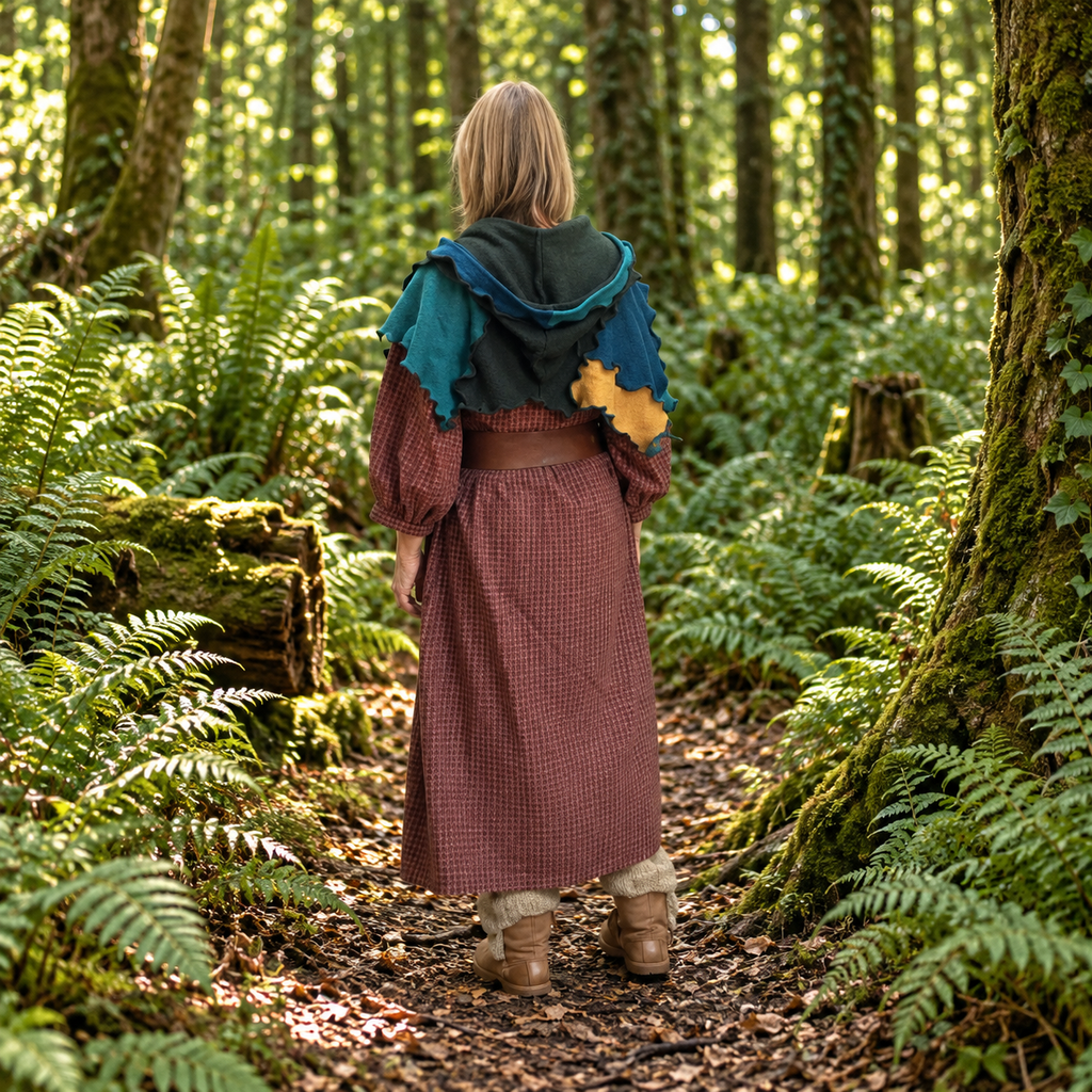 Mini Hooded Poncho by Stewed Fairy