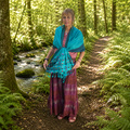Turquoise / Green Indian Loop Shawl by Namaste