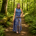 Blue Gypsy Boho Maxi Skirt by Namaste