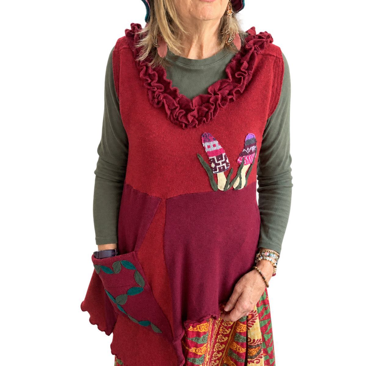 Mushroom Sleeveless Tunic Top by Stewed Fairy