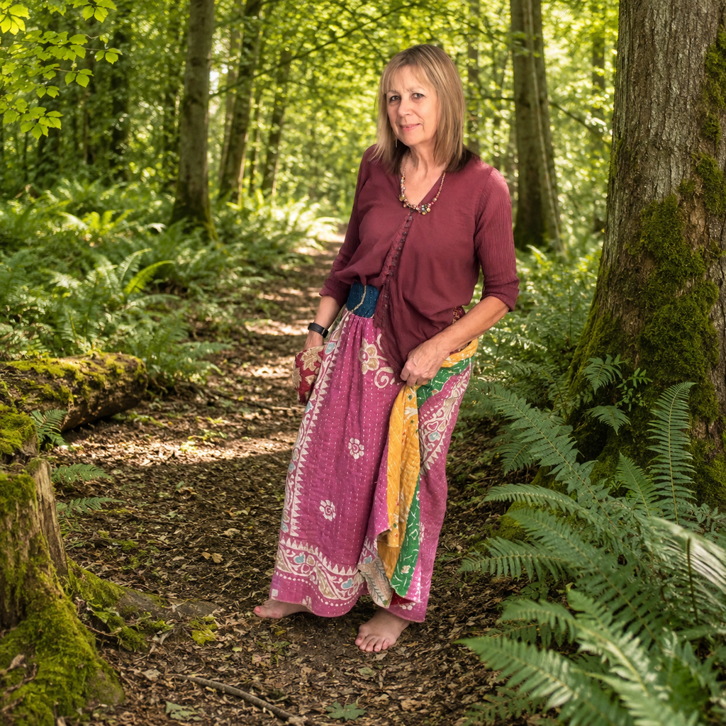 Upcycled Kantha Skirt by Gringo
