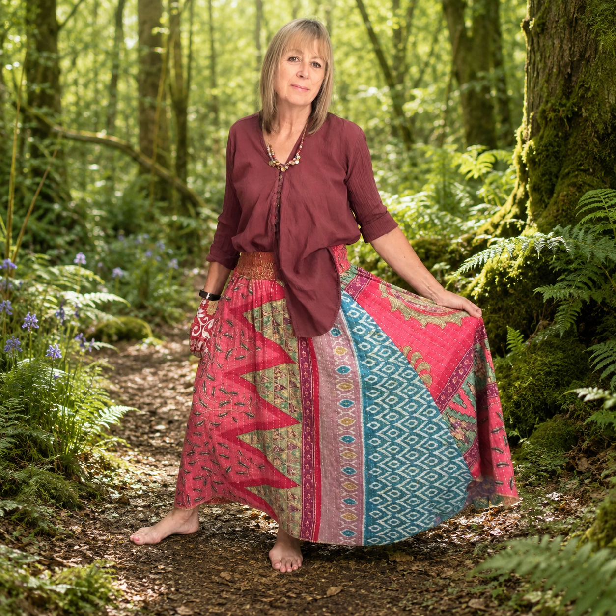 Upcycled Kantha Skirt by Gringo