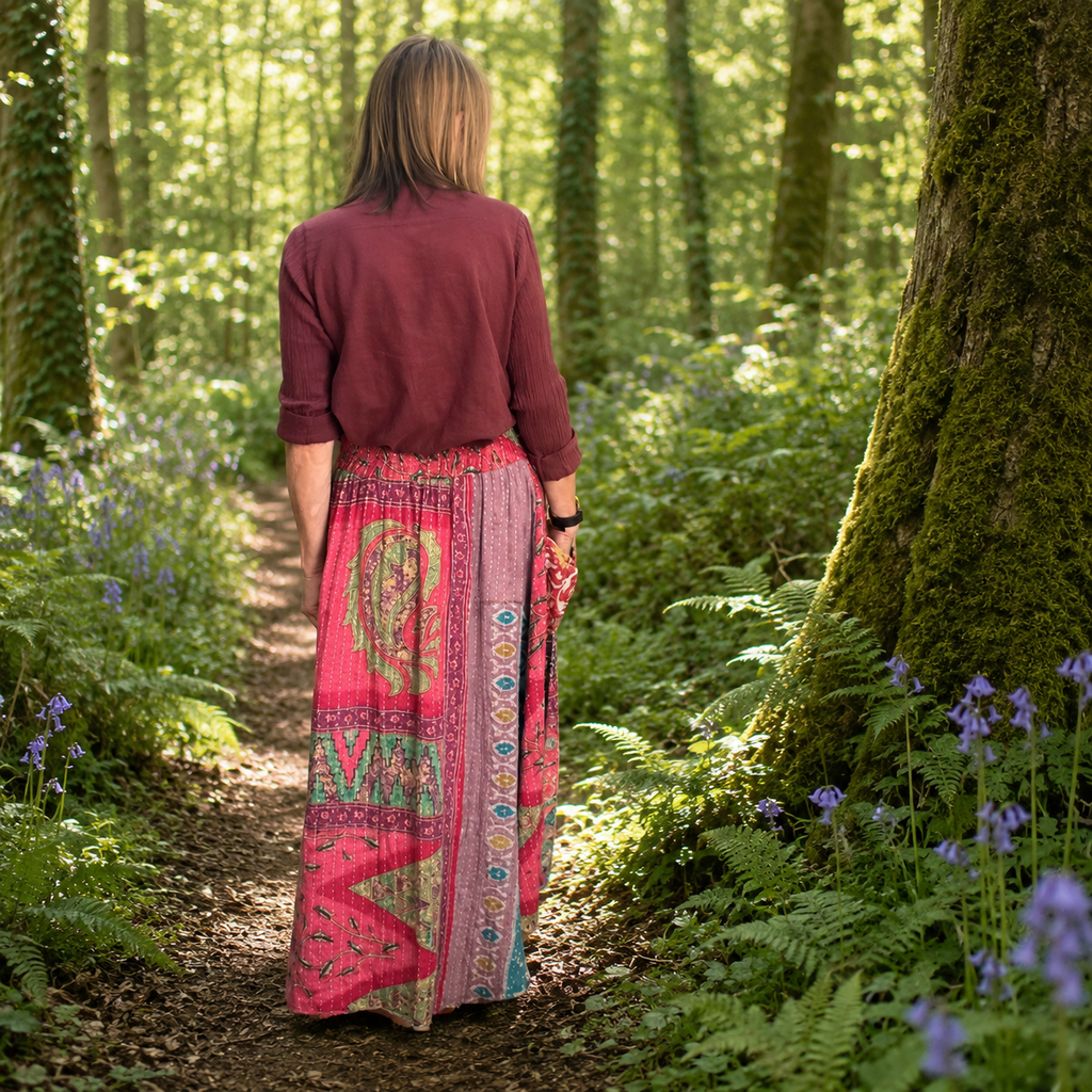 Upcycled Kantha Skirt by Gringo