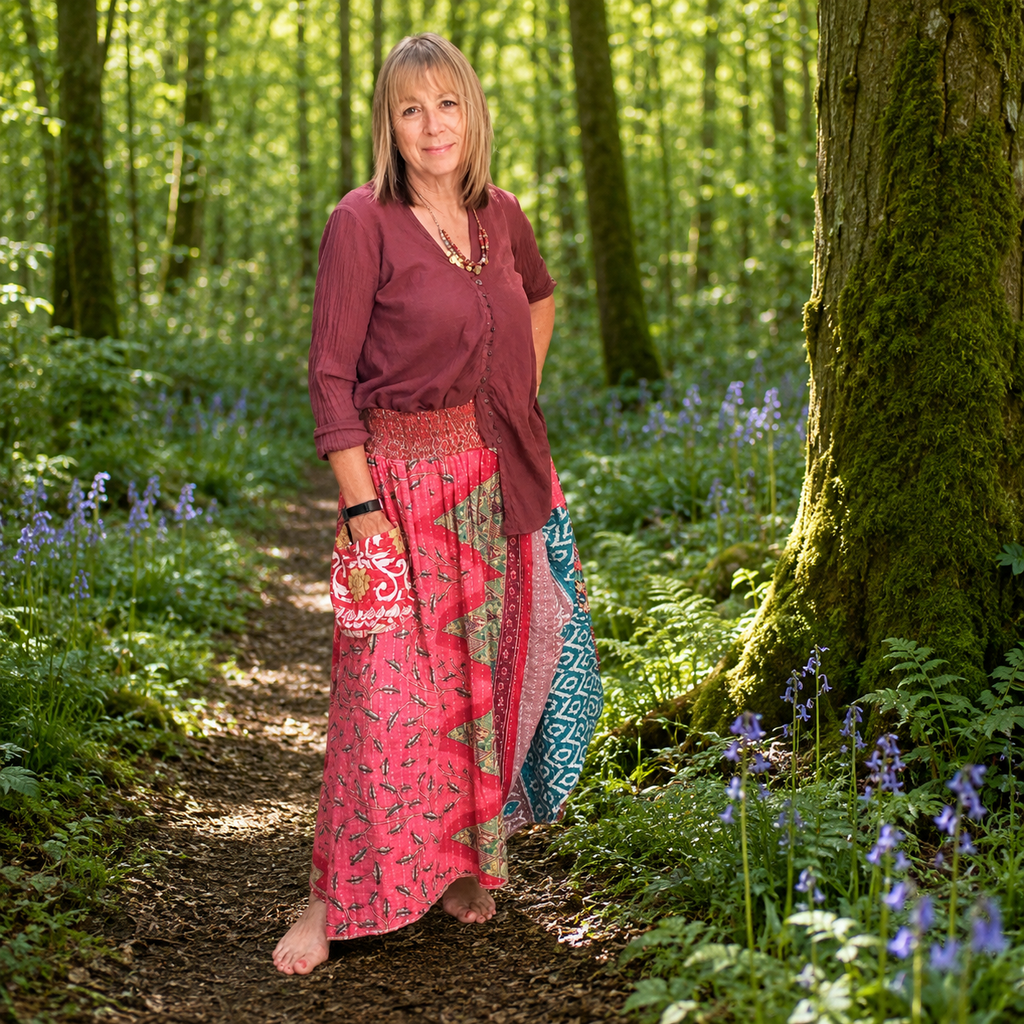 Upcycled Kantha Skirt by Gringo