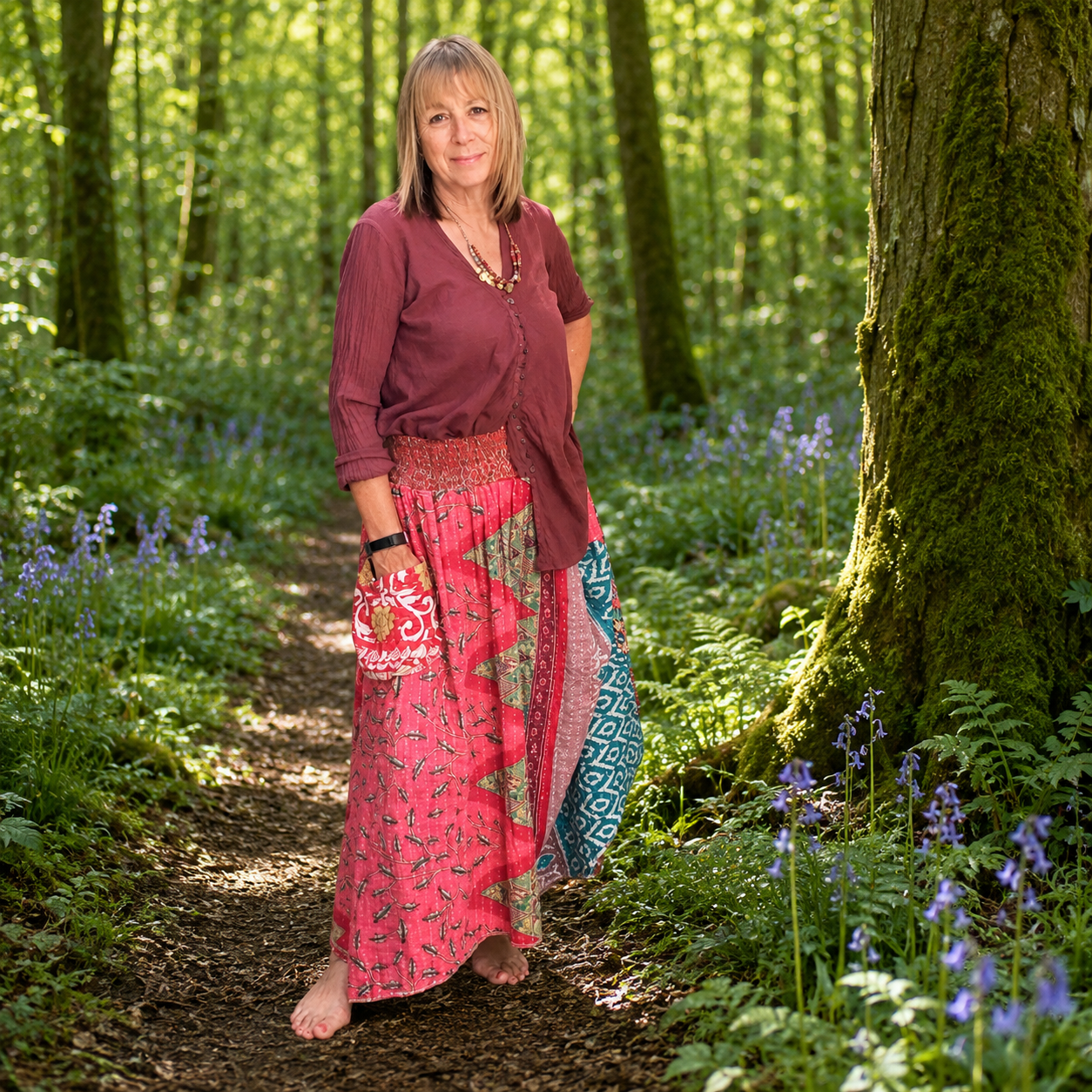 Upcycled Kantha Skirt by Gringo