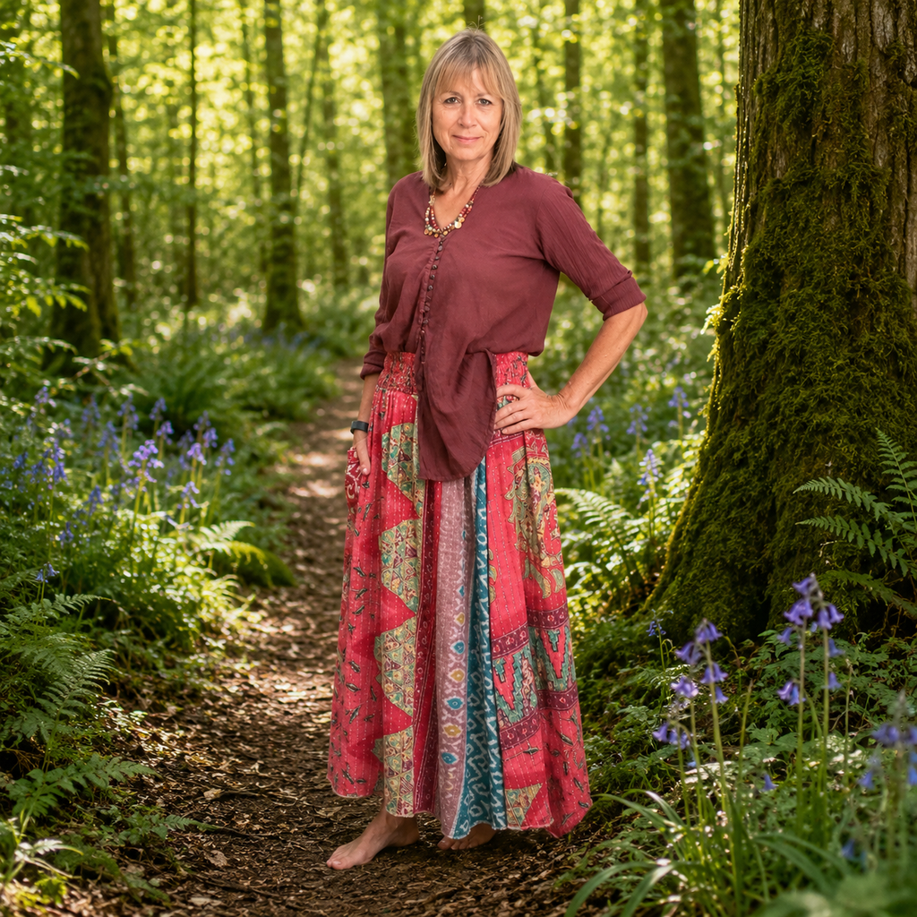 Upcycled Kantha Skirt by Gringo