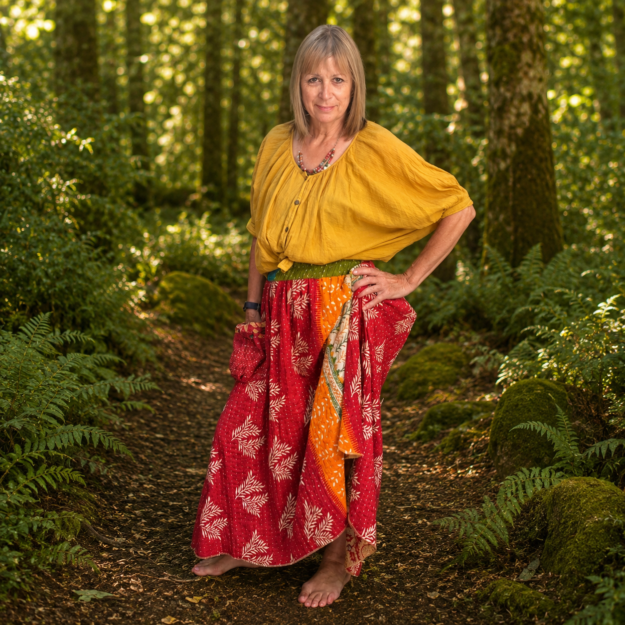 Upcycled Kantha Skirt by Gringo