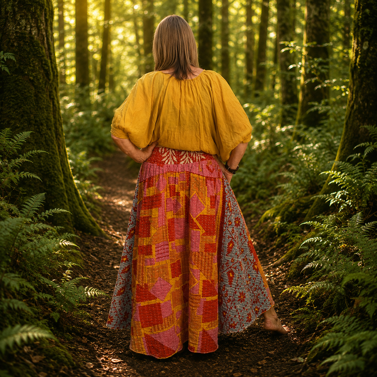 Upcycled Kantha Skirt by Gringo