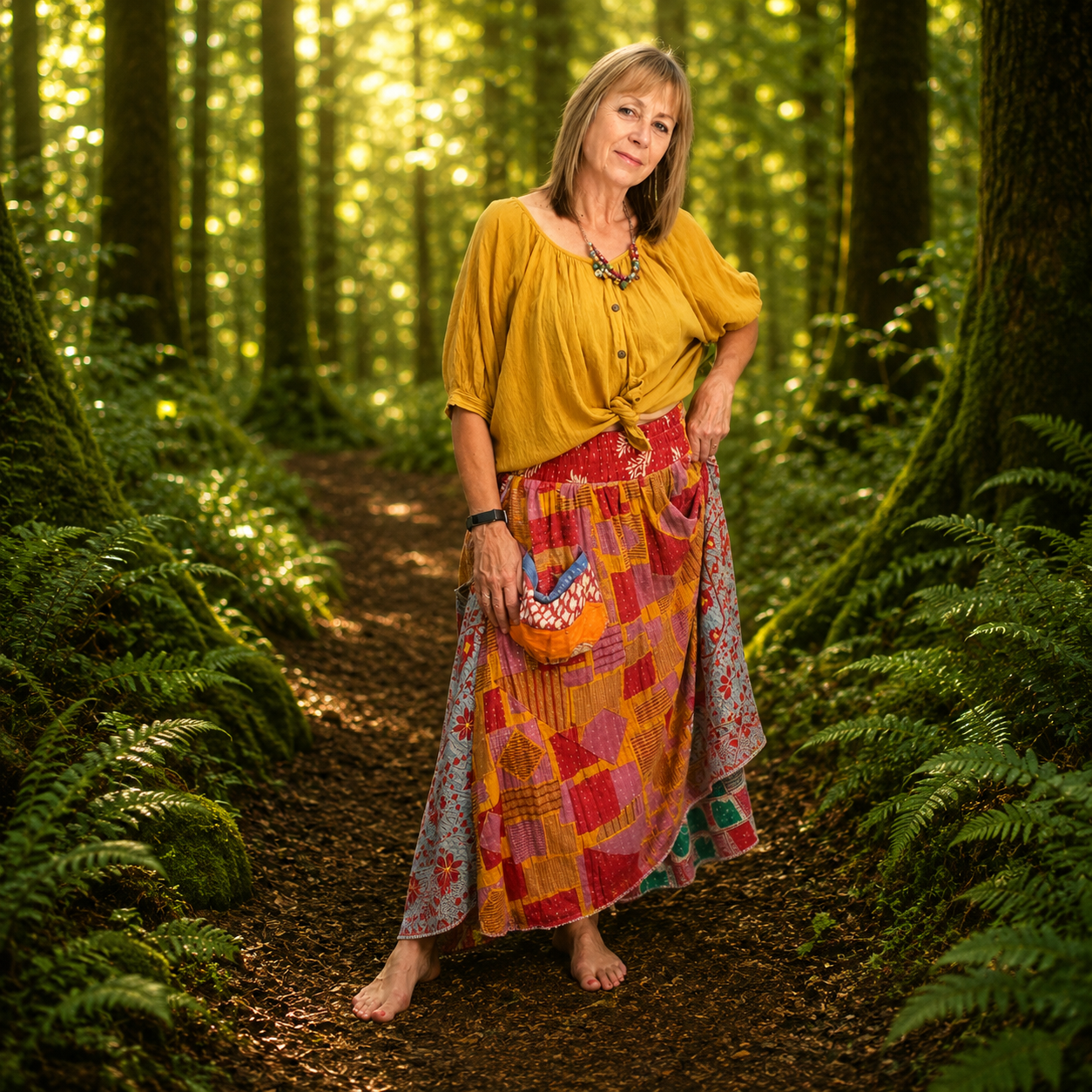 Upcycled Kantha Skirt by Gringo