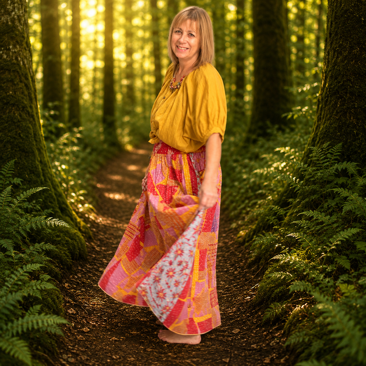 Upcycled Kantha Skirt by Gringo