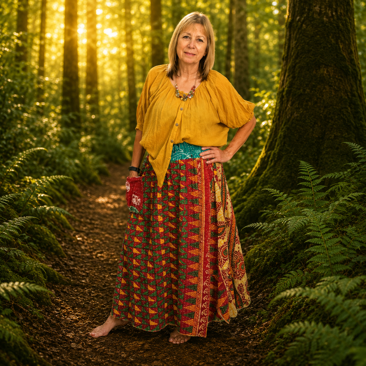 Upcycled Kantha Skirt by Gringo
