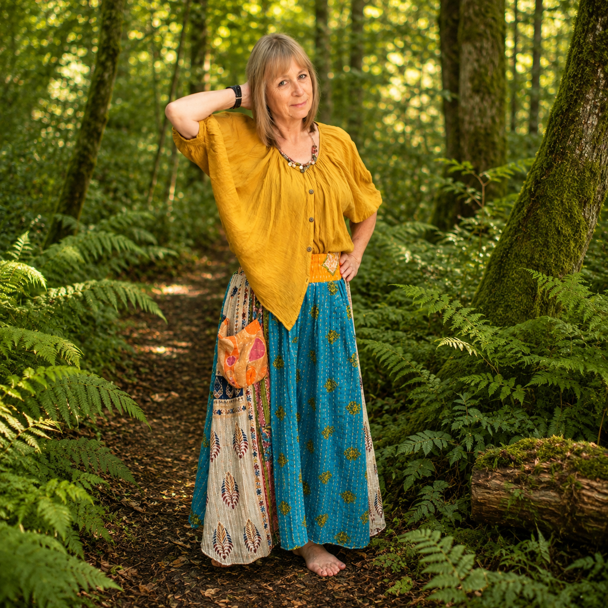 Upcycled Kantha Skirt by Gringo