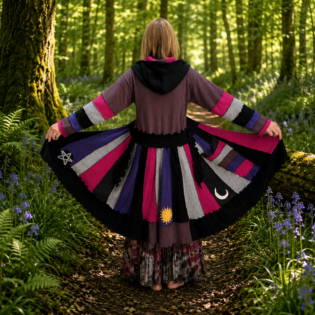Upcycled Lambswool & Cashmere Witchy Pixie Coat by Stewed Fairy