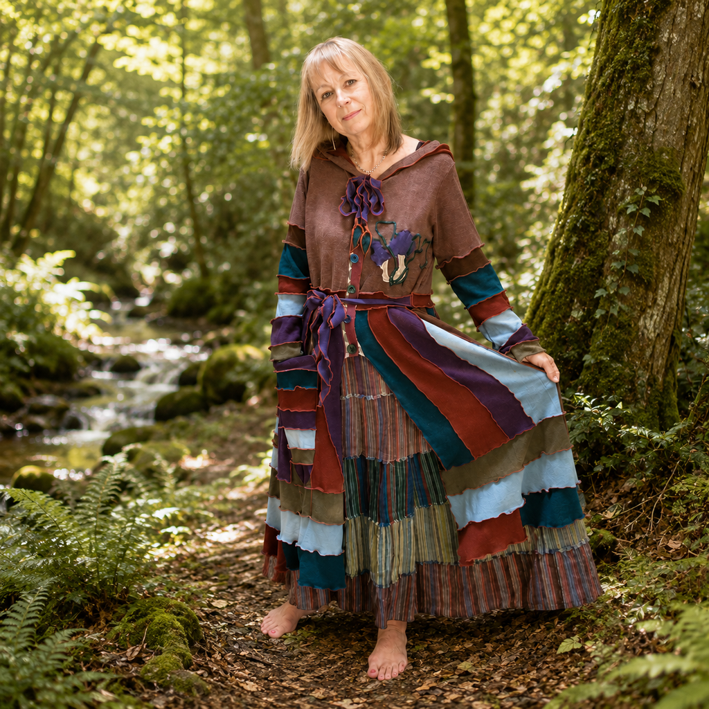 Upcycled Lambswool Woodland Pixie Coat by Stewed Fairy