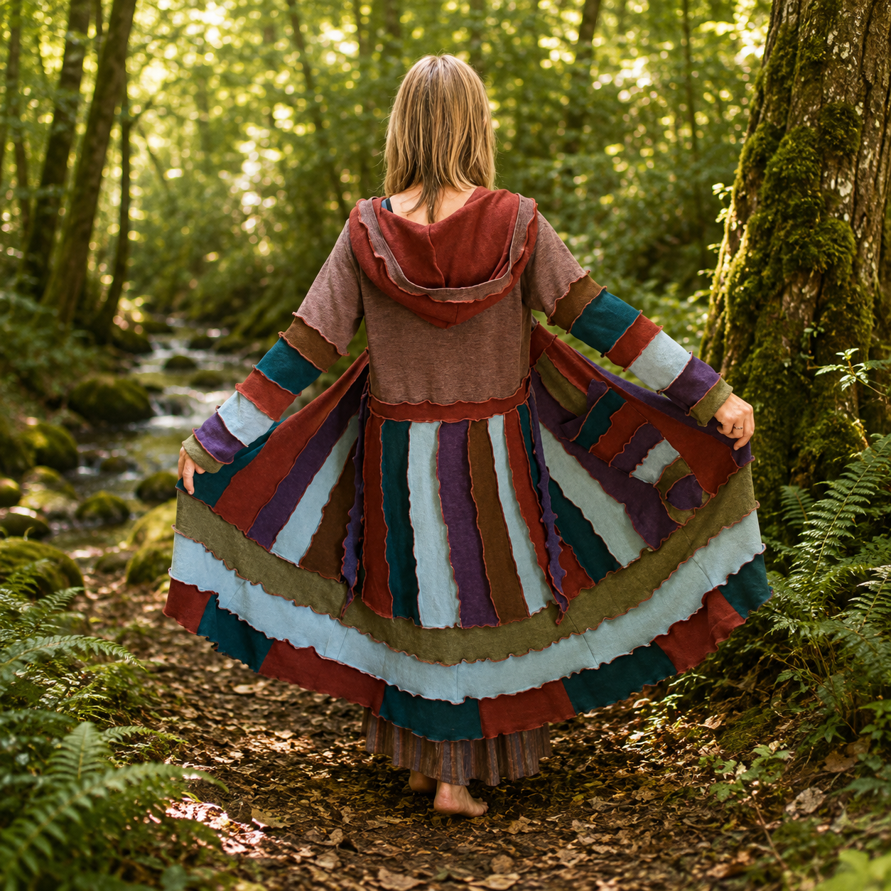 Upcycled Lambswool Woodland Pixie Coat by Stewed Fairy