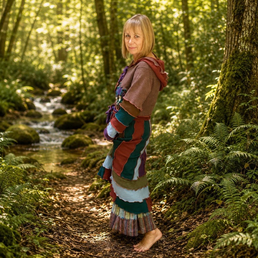 Upcycled Lambswool Woodland Pixie Coat by Stewed Fairy