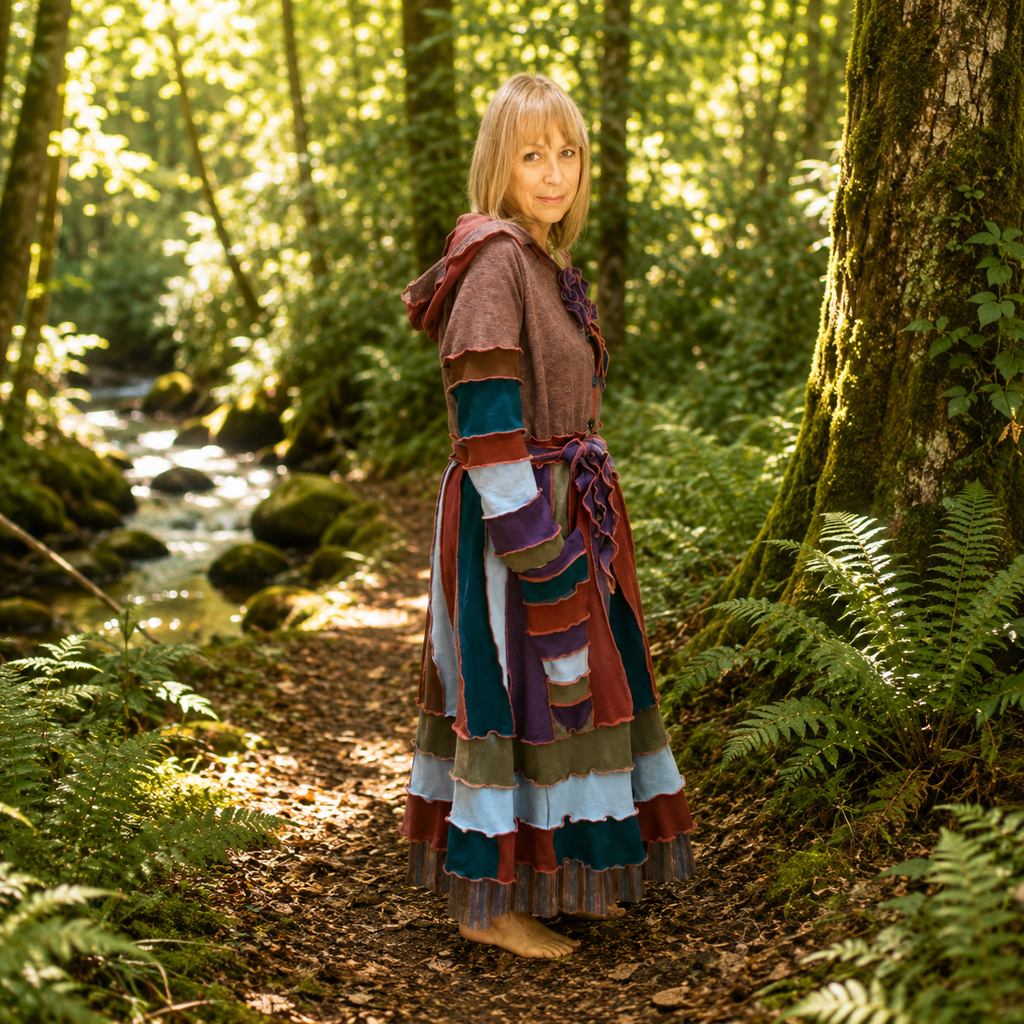 Upcycled Lambswool Woodland Pixie Coat by Stewed Fairy