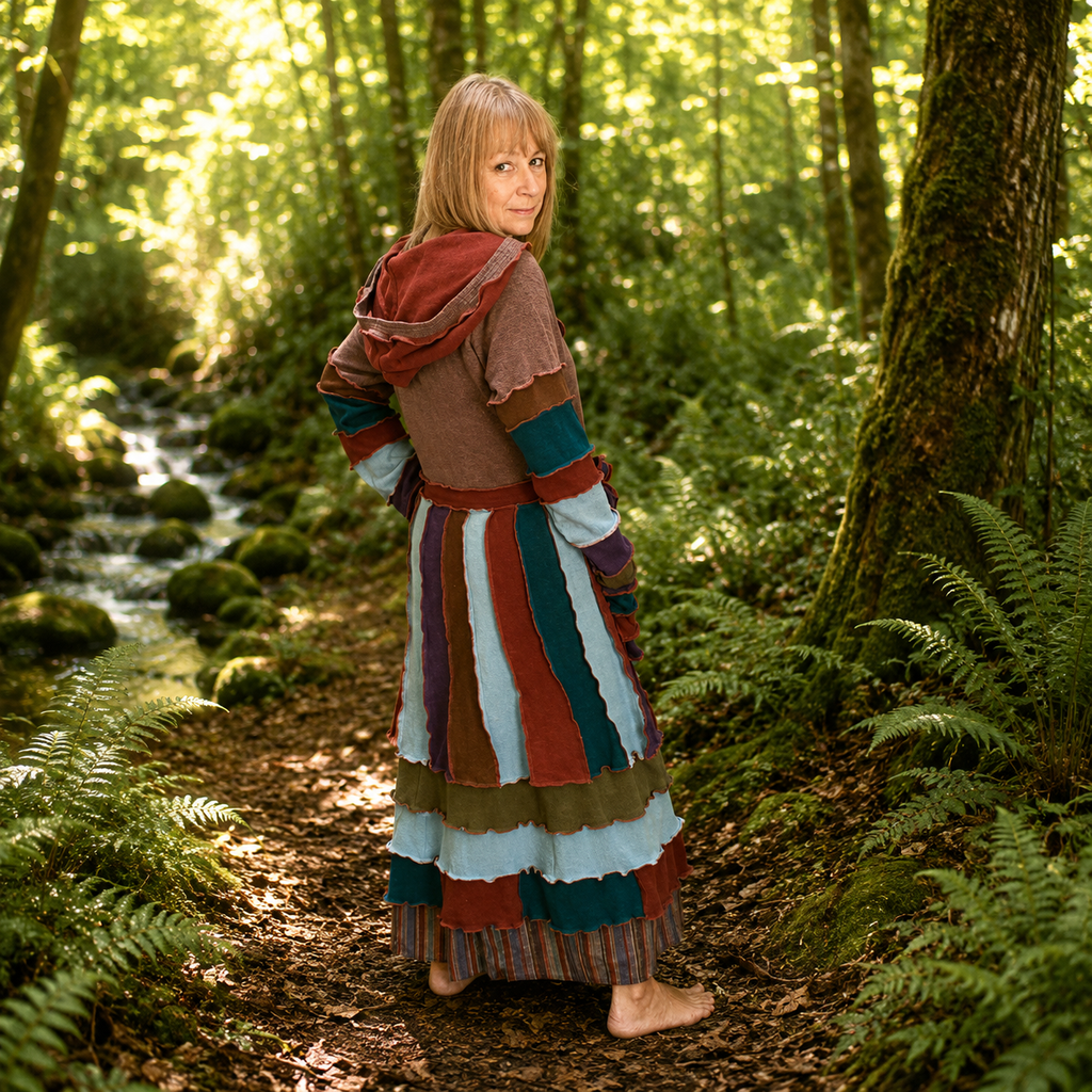 Upcycled Lambswool Woodland Pixie Coat by Stewed Fairy