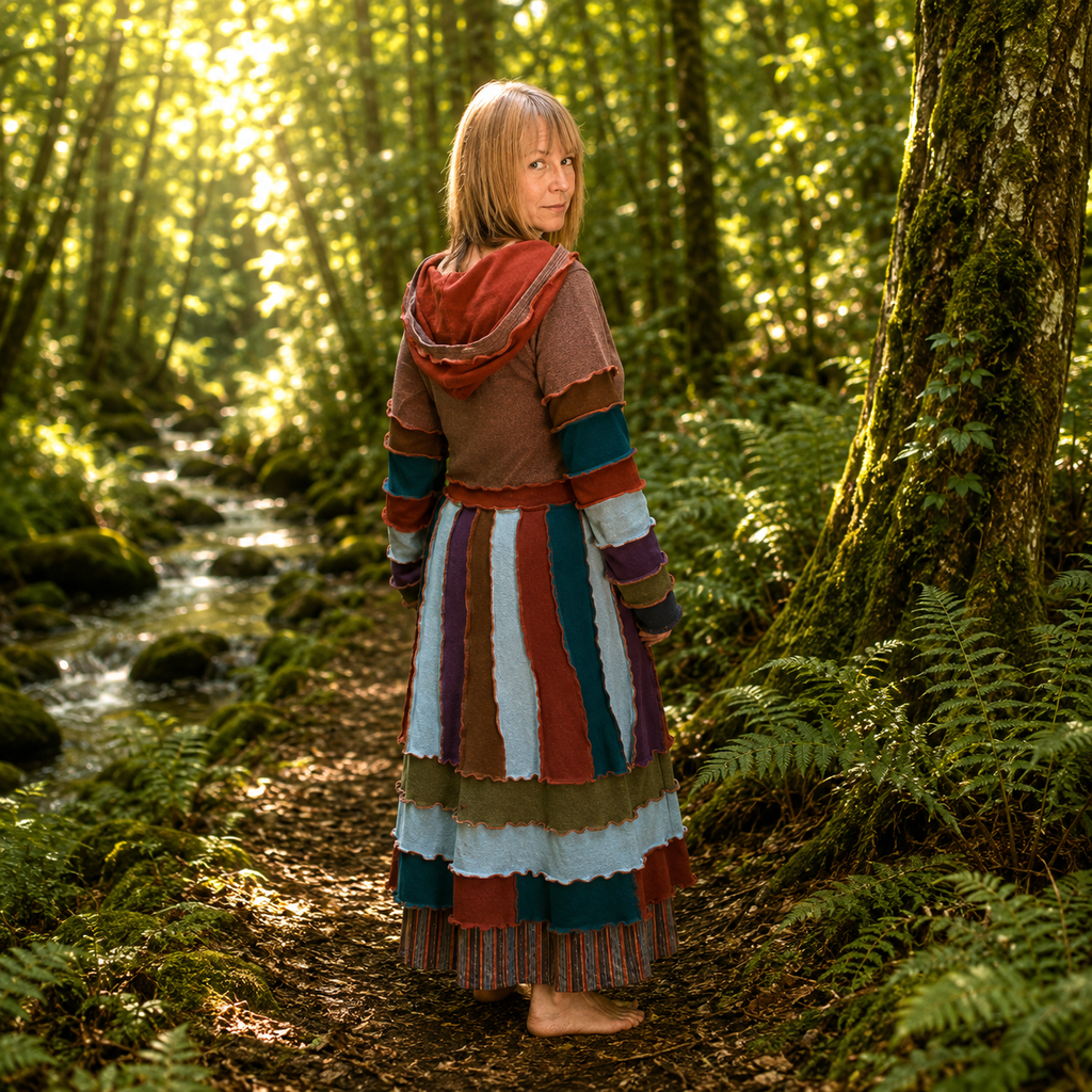 Upcycled Lambswool Woodland Pixie Coat by Stewed Fairy