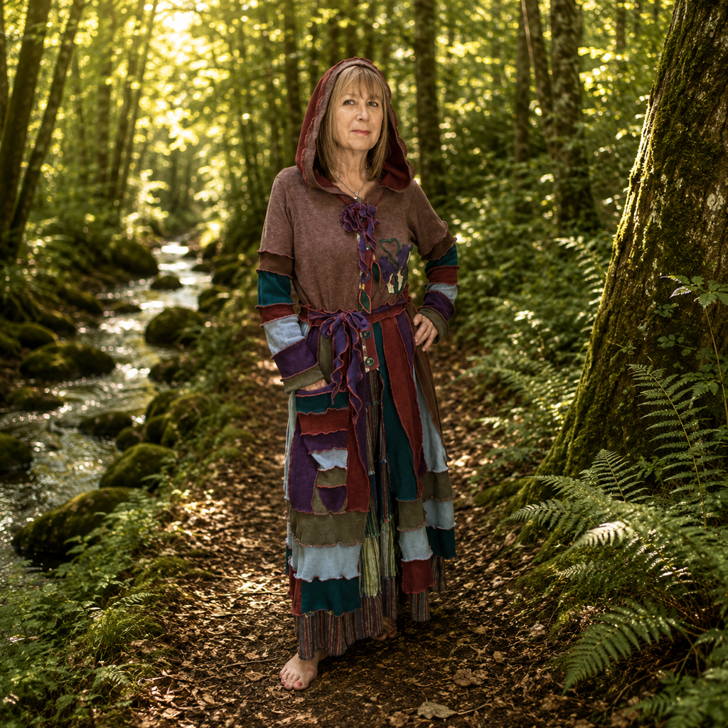 Upcycled Lambswool Woodland Pixie Coat by Stewed Fairy