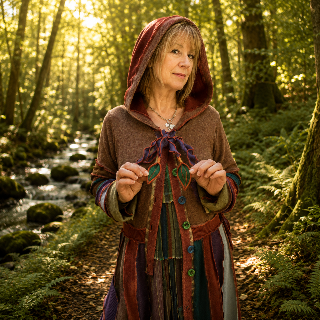 Upcycled Lambswool Woodland Pixie Coat by Stewed Fairy