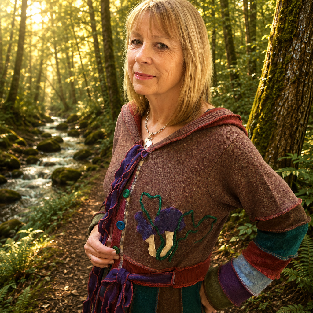 Upcycled Lambswool Woodland Pixie Coat by Stewed Fairy