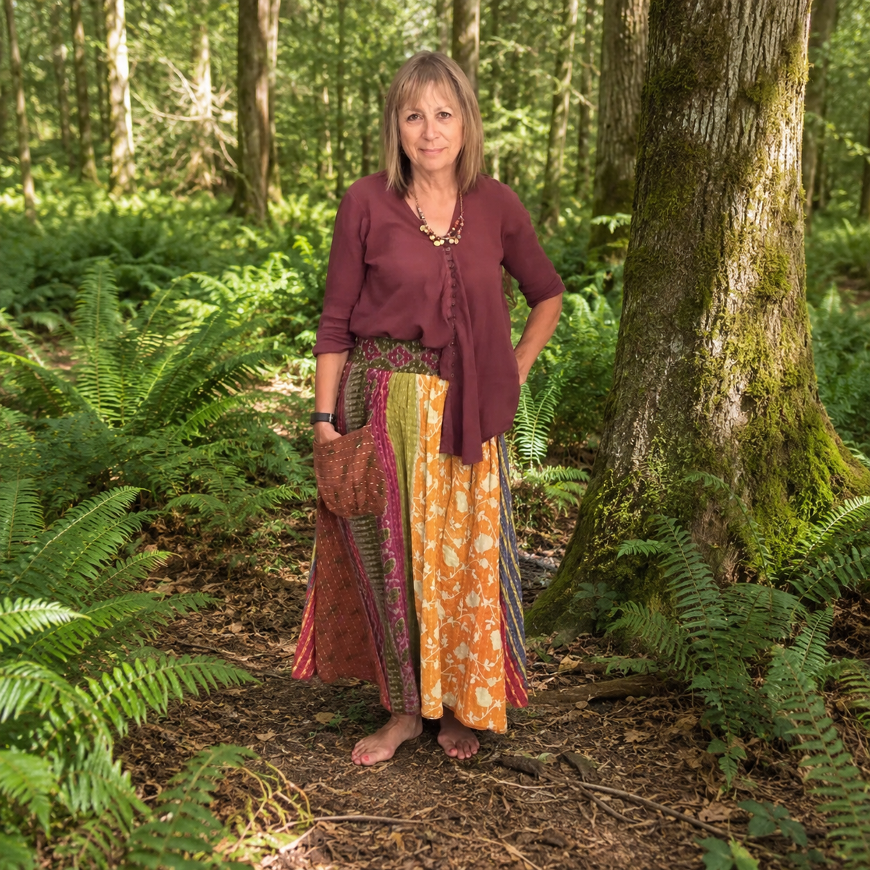 Upcycled Kantha Skirt by Gringo
