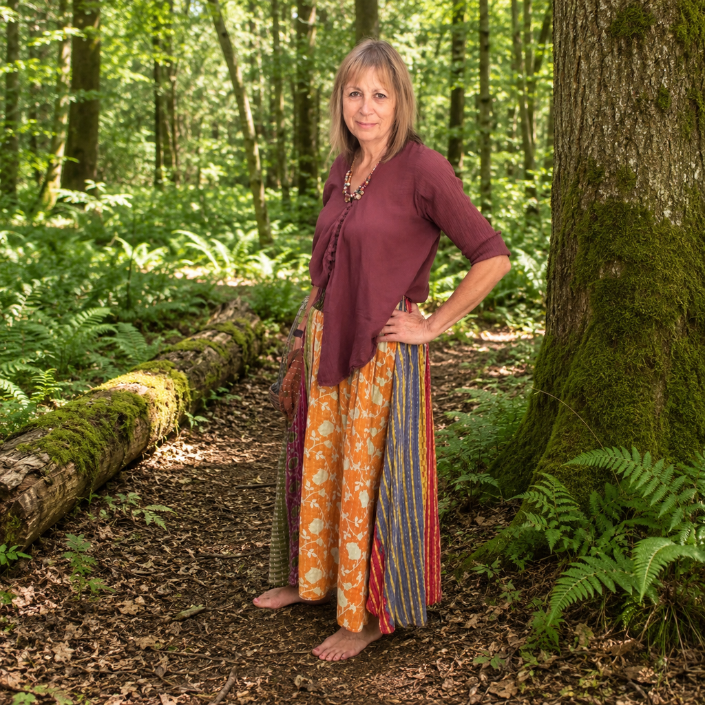 Upcycled Kantha Skirt by Gringo