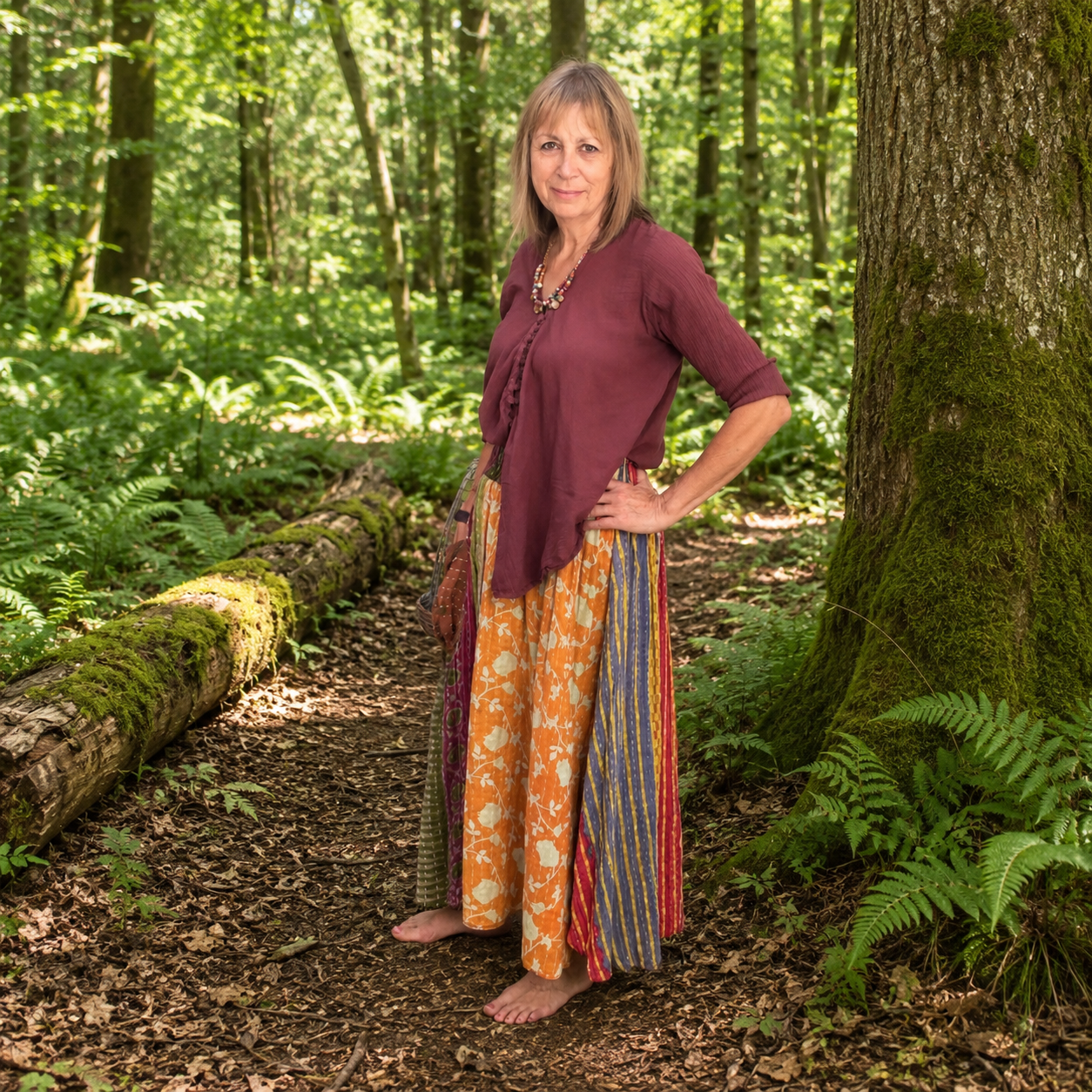 Upcycled Kantha Skirt by Gringo