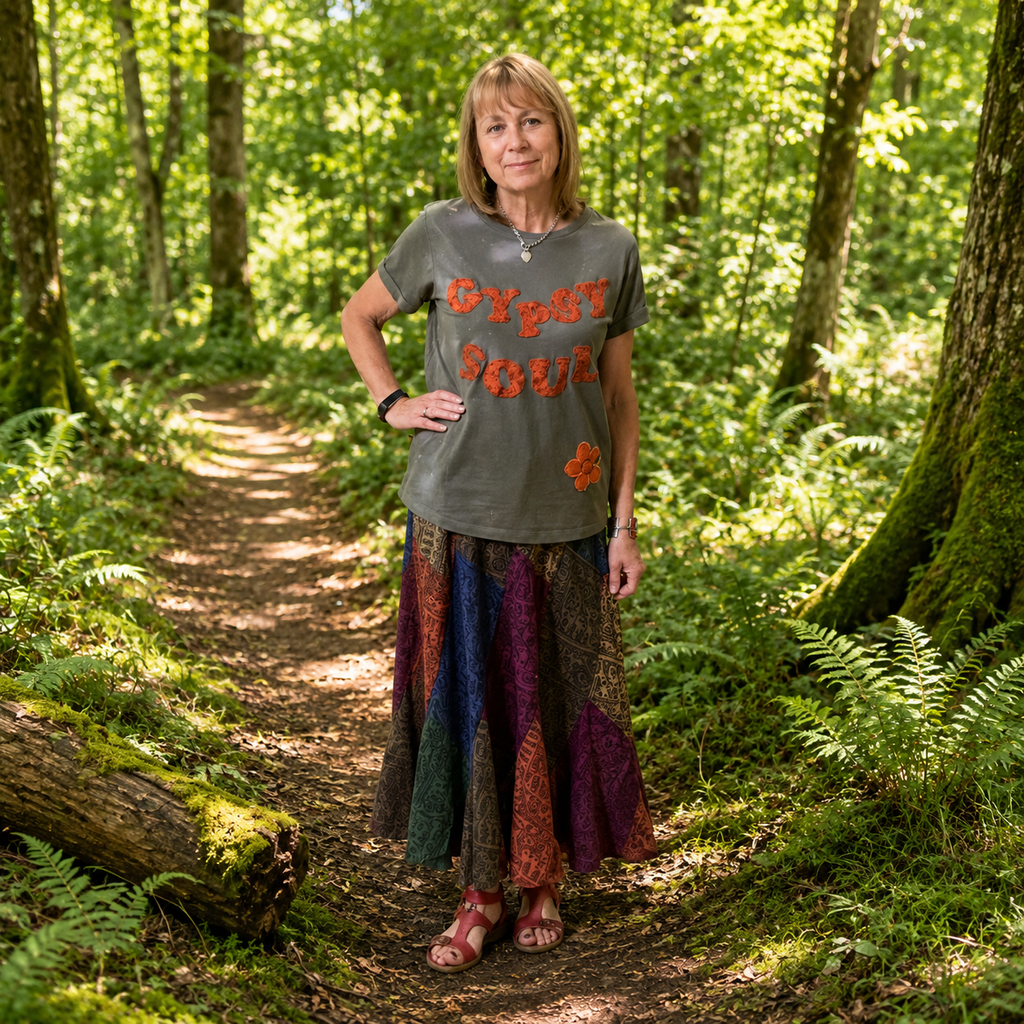 Bohemian Patchwork Patterned Maxi Skirt by Namaste
