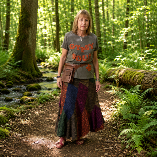 Bohemian Patchwork Patterned Maxi Skirt by Namaste