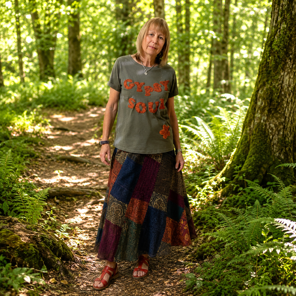 ‘Gypsy Soul’ Upcycled T-Shirt by Stewed Fairy