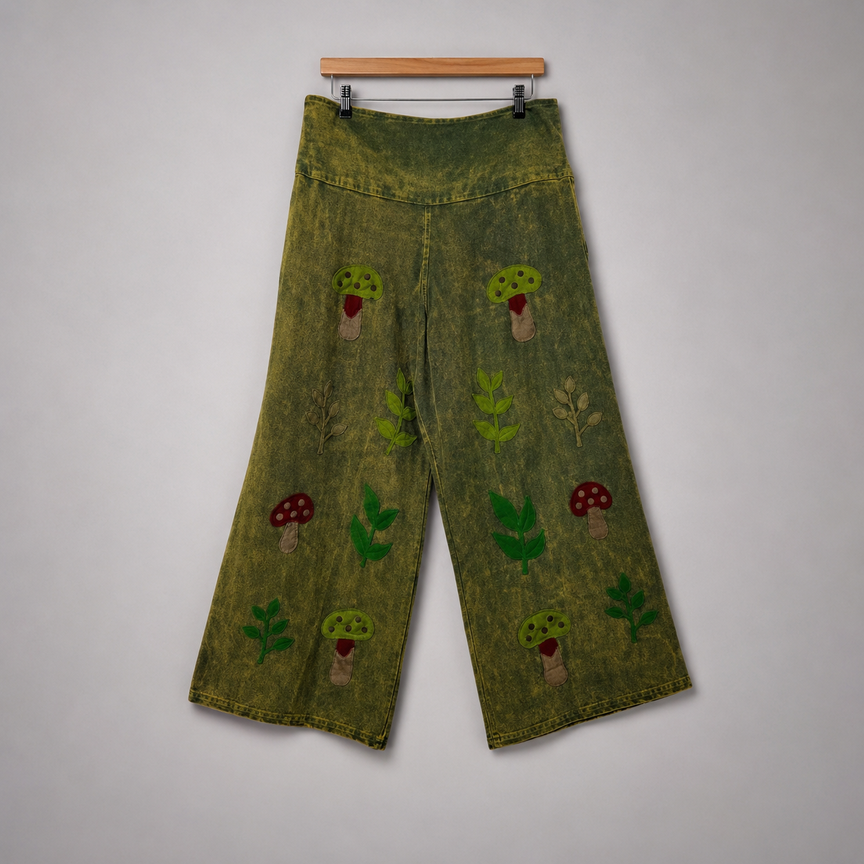 Embroidered Heavyweight Cotton Trousers by Gringo