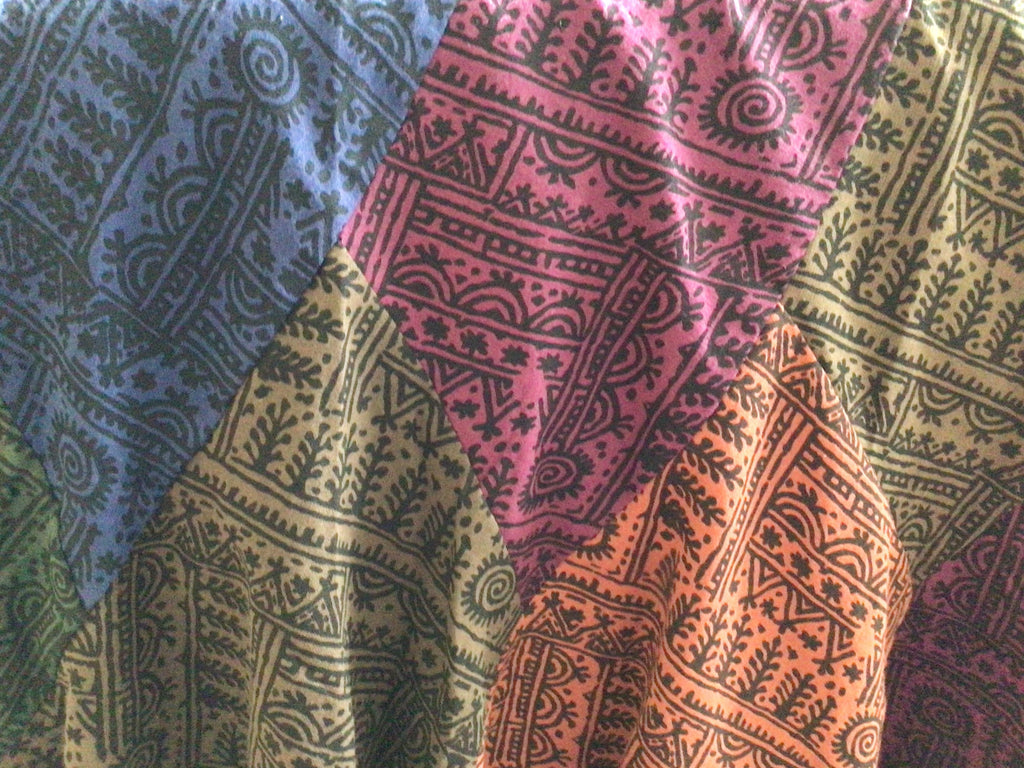 Bohemian Patchwork Patterned Maxi Skirt by Namaste