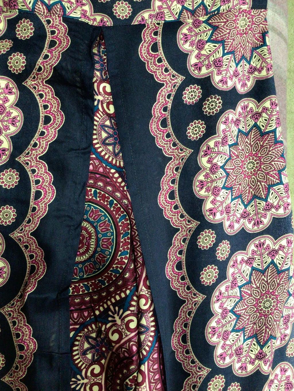 Navy & Plum Boho Gypsy Palazzo Trousers by Namaste