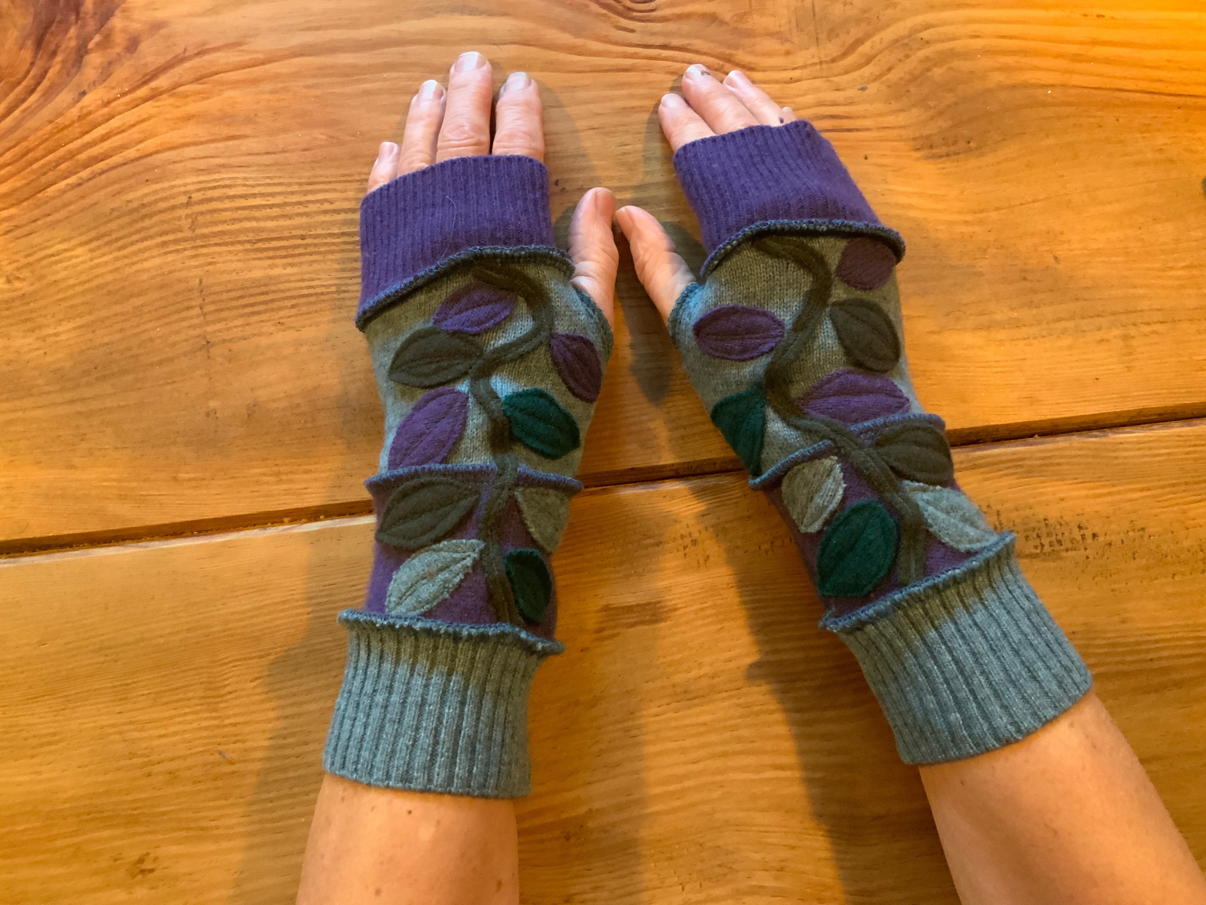 Upcycled Lambswool Wristwarmers