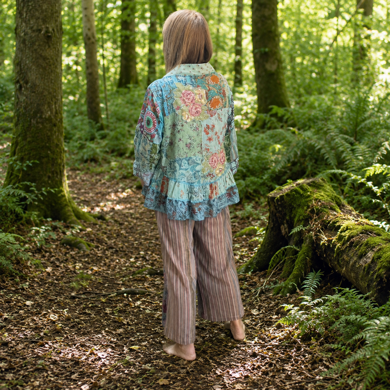 Upcycled Patchwork Edge to Edge Appliquéd Jacket by Stewed Fairy