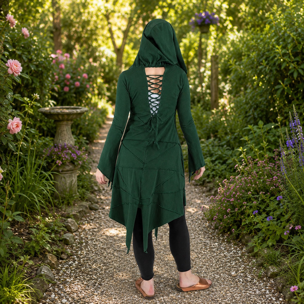 Raven Long Sleeved Lace-up Waistcoat Top by Wicked Dragon