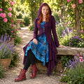 Raven Long Sleeved Lace-up Waistcoat Top by Wicked Dragon