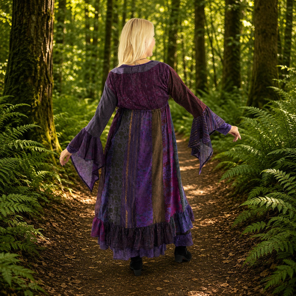 Sadie Long Patchwork Duster Coat by Wicked Dragon