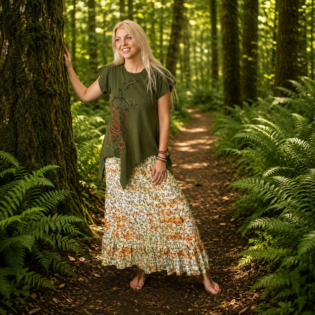 Arwen Short Sleeve Hooded Pixie Top by Wicked Dragon
