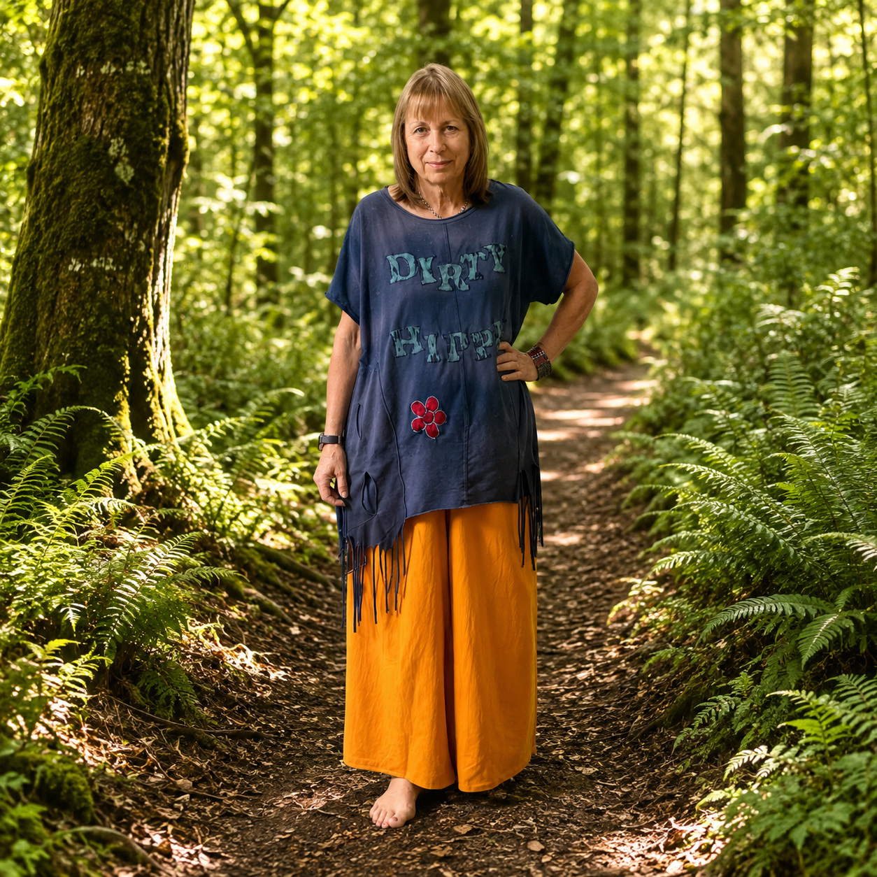 Dirty Hippie Long Length T-Shirt by Stewed Fairy