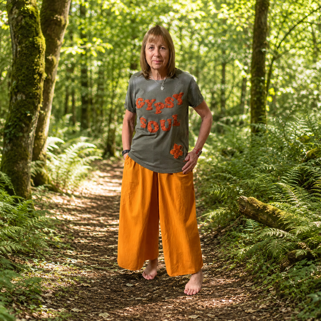 Mustard Cropped Wide Leg Trousers by Gringo