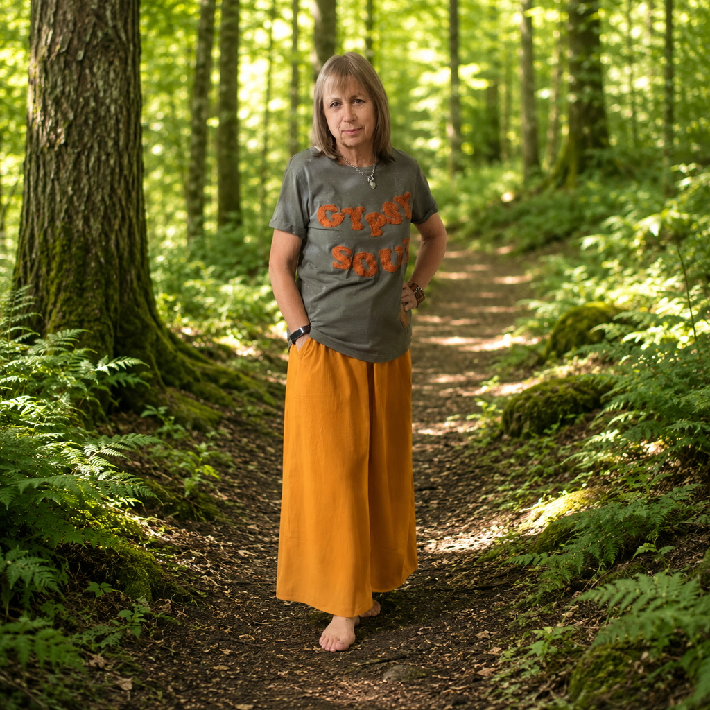 Mustard Cropped Wide Leg Trousers by Gringo