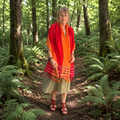 Orange Indian Loop Shawl by Namaste